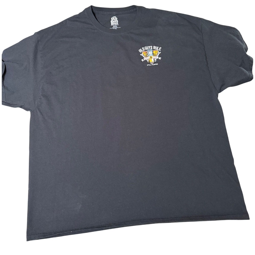 Old Guys‎ Rule Mens XXXL Black Gas & Oil Still Pumped Graphic T-Shirt 3XL